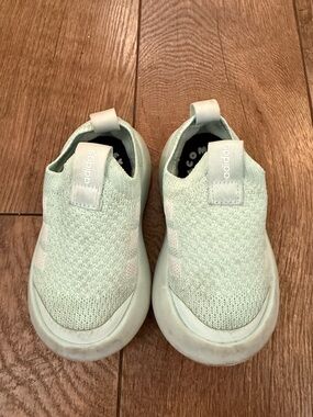 adidas Toddler Slip-On Sneakers in Light Mint